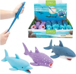 Animal marino antiestrés estirable de silicona relleno de arena