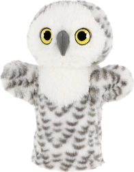 Keeleco búho – marioneta ecológica de peluche para mano 27 cm