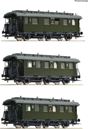 Roco set de 3 coches de pasajeros PKP H0