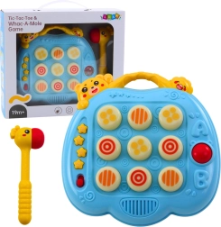 Juego interactivo Whac‑A‑Mole con martillo para niños – azul