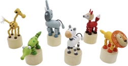 Animales safari de madera para apretar