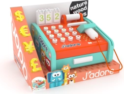 Caja registradora de madera para niños