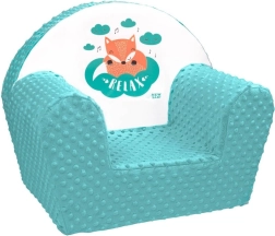 Sillón infantil de Minky NEW BABY Zorro, menta