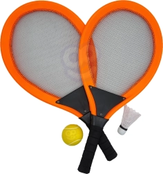 Woopie raquetas grandes para tenis y bádminton para niños, set con pelota y volante