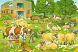Puzzle de familias de animales de la granja 100 piezas