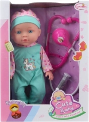 Muñeca bebé de 27 cm con set de médico