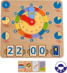 Lucy & Leo Aprendemos las horas – tablero didáctico de madera