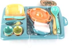 Juego infantil ecológico de vajilla de material de trigo