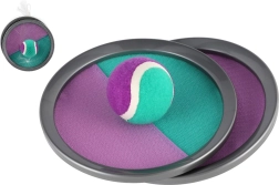 Catch ball juego con velcro 19 cm – verde‑morado, en malla