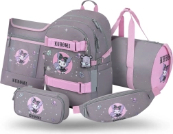 Set escolar de 5 piezas Baagl Skate Kuromi Grey
