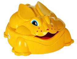 Arenero Conejo amarillo con tapa
