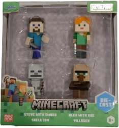 Minecraft figuritas de metal de 6 cm, set de 4 uds