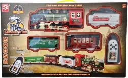 Tren eléctrico con control remoto, luz, sonido y humo