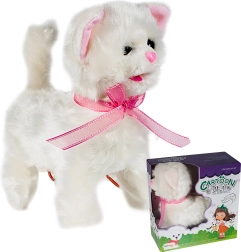 Gatito con correa y control