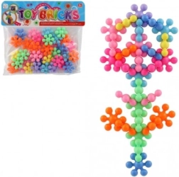 Juego de construcción de flores de colores para niños