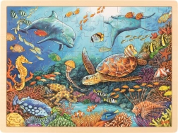 Puzzle de madera Gran Barrera de Coral 96 piezas Goki