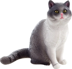 Figura de gato de plástico: decoración realista y juguete
