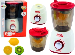 Batidora infantil con luces y sonidos, cuchillas giratorias y 3 frutas de plástico