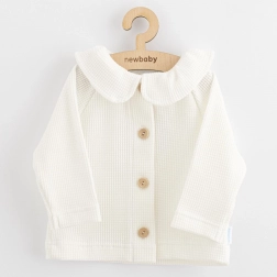 Abrigo infantil con botones New Baby Laura blanco 80 (9–12 m)