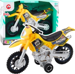 Juguete de motocross Off-Road amarillo con efectos de luz y sonido