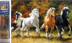 Norimpex pintura de diamantes caballos al galope 30 × 40 cm