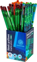 Lápiz de grafito triangular HB ASTRA Pixel One