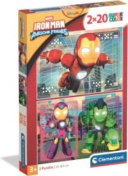 Puzzle Iron Man y sus increíbles amigos 2×20 piezas