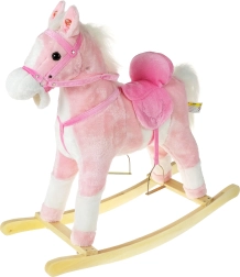 Caballo balancín rosa