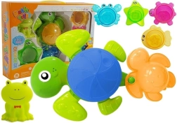 Set de baño con animales: tortuguitas, rosetas y cascada de agua