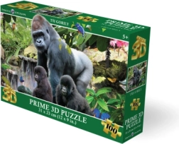Puzle 3D de gorilas (100 piezas)