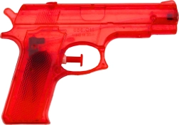 Pistola de agua pequeña de plástico roja 15 × 10,5 cm