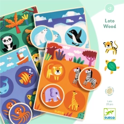 Loto de madera Animales de todo el mundo de Djeco