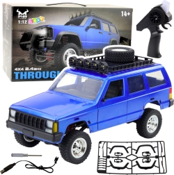 Coche de carreras RC 4x4 MN78 azul 1:12