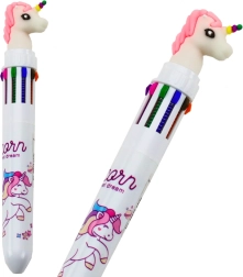 Bolígrafo multicolor Unicornio automático blanco
