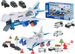 Avión de policía con 6 coches