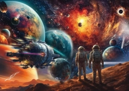 Puzzle colores espaciales – viaje por el cosmos 1000 piezas SCHMIDT