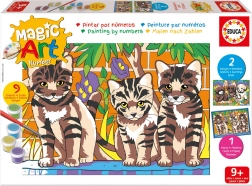 Pintar por números: gatitos y cachorros EDUCA