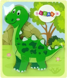 Puzzle de madera dinosaurio verde