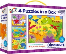 Galt puzzle En la tierra de los dinosaurios 4 en 1 (12–24 piezas)