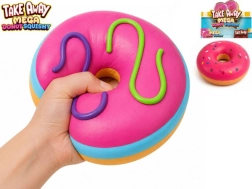 MIKI FUN https://www.mikifun.cz Mega donut blando para apretar (squishy) jumbo elástico 16 cm 2 colores