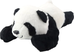 Panda de peluche acostada 30 cm blanco y negro