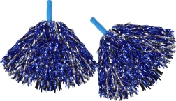 Pompones estilizados para animar azul-plateado