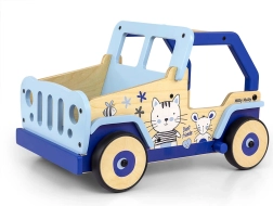 Andador de madera y coche empujador Milly Mally Explorer cat and mouse