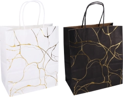 Bolsa de regalo kraft con estampado L 22 × 27 × 11 cm