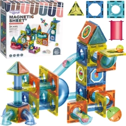 Woopie bloques de construcción magnéticos 3D – pista de canicas, 42 piezas