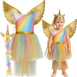 Disfraz infantil de unicornio Kruzzel 110–116 cm (3 piezas)