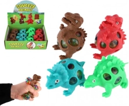Dinosaurio antiestrés apretable con bolitas de gel 7 × 5 cm, 4 colores