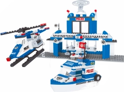 Set de construcción compatible de policía – comisaría 370 piezas