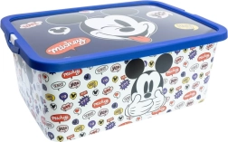 Caja de almacenamiento de plástico 13 l MICKEY con tapa