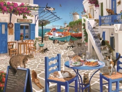 Puzzle Ravensburger Gatos en Míkonos 1500 piezas